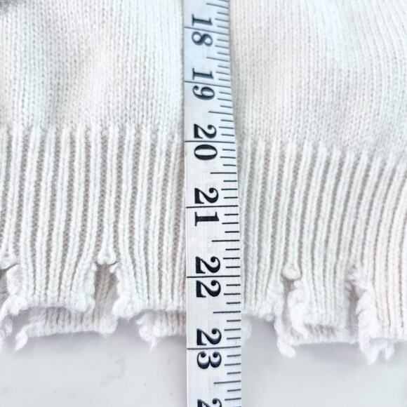 MSGM Kids unisex distressed-hem logo-print designer sweater size 14 - Picture 7 of 7